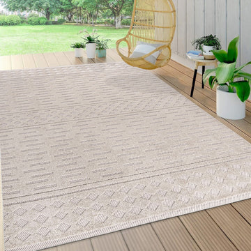 Xlendi High-low Pile Moroccan Geometric Indoor/outdoor Area Rug